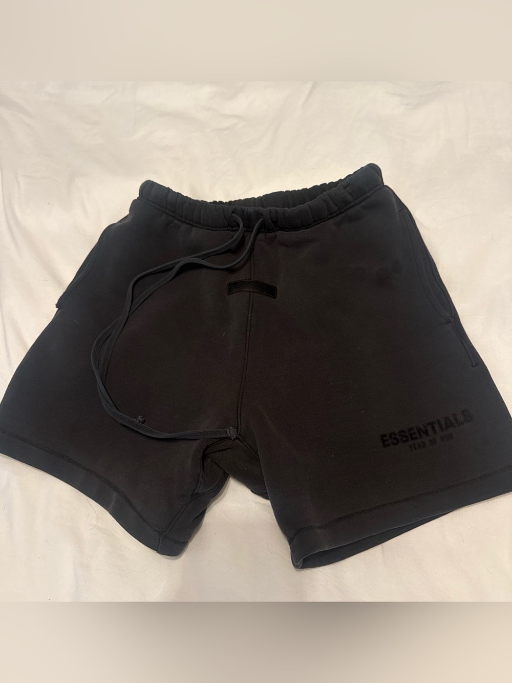 Fear of God Essentials Black Athletic Fleece Shorts